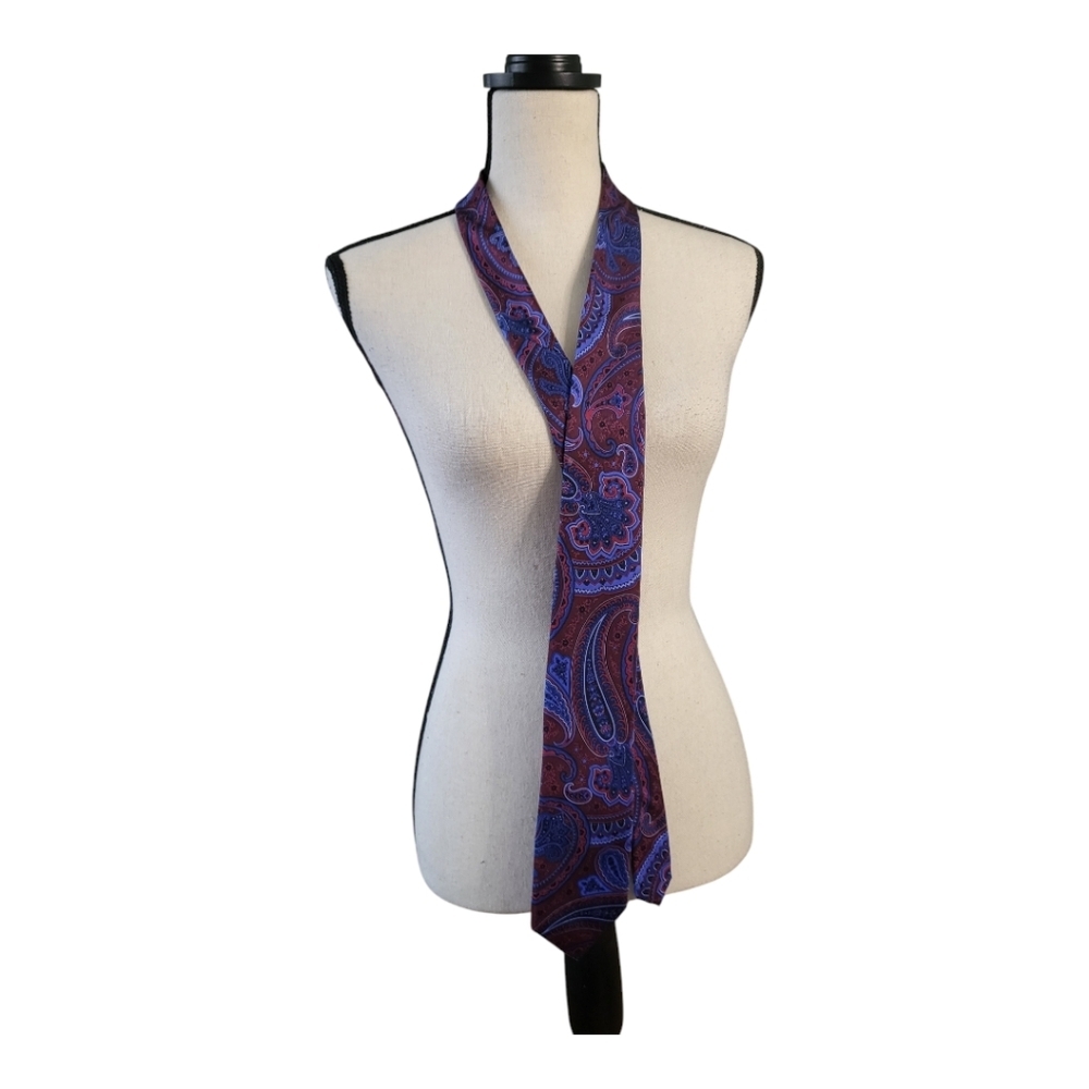 Tommy Hilfiger Paisley Silk Tie in Blue and Purple
